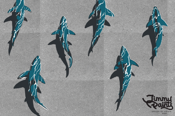 Shark Sidewalk Mural