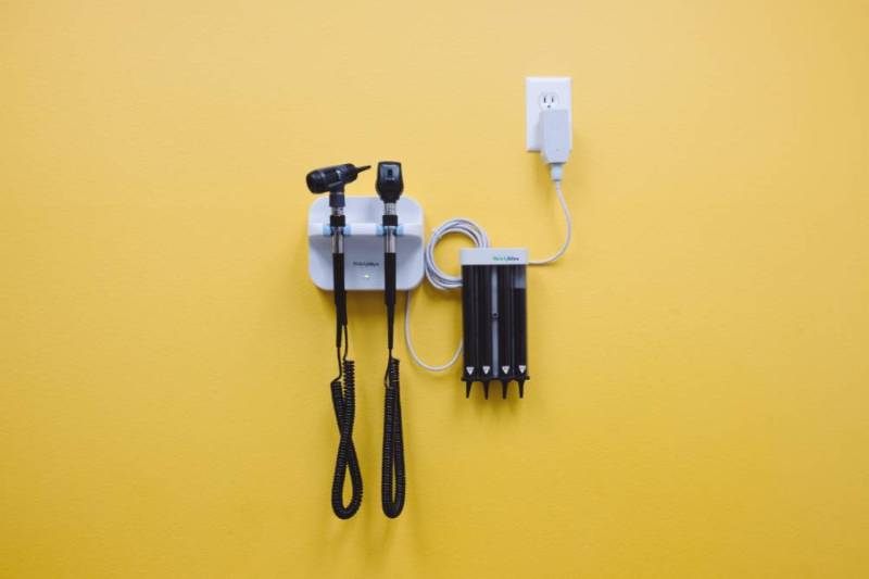 Decorative image of medical equipment.