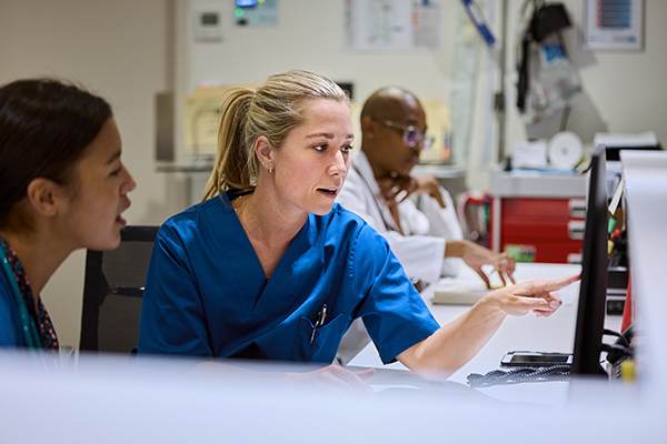 Nurses collaborating