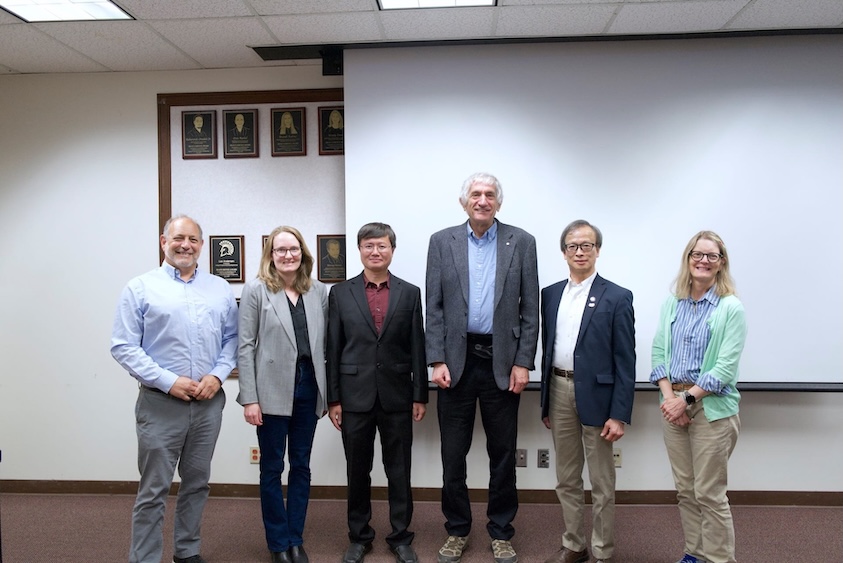 Group photo of John Martinis with SJSU faculty and administrators