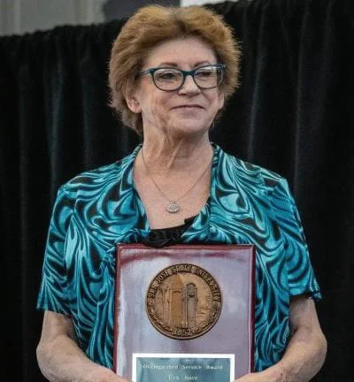 Eva Joice Picture of Eva Joice receiving Staff Award in 2023.