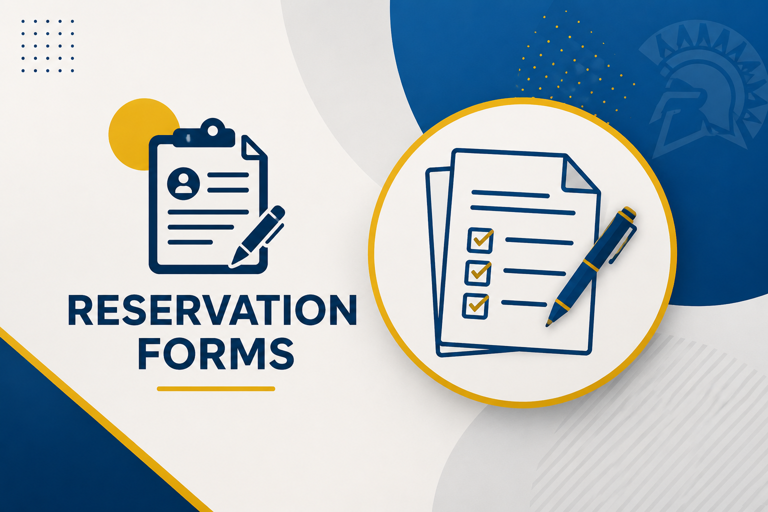 reservation form logo and symbols